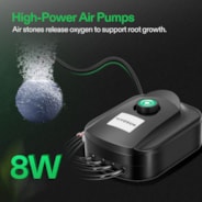 5 Gallon DWC Hydroponic System Kit (2 Bucket, Black)