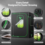 Grow Tent Pro 5x5 P558, High Reflective Mylar with 2000D Oxford Canvas & Heavy-Duty Metal Support 60"x60"x80"