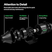 AeroZesh T4 Inline Fan 4″, PWM-Controlled EC Fan for Grow Tent Ventilation