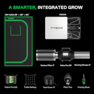 Standard Grow Tent Kit GIY-32 2x3, 2-Plant Complete System, with 100W VS1000 LED Grow Light, and 4-inch Ventilation Combo
