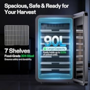 Smart Post-Harvest Box, Drying Machine with Temperature Humidity Control System, Storage Container Auto-Dryer Cabinet with Remote APP Control, Custom Programs, Food Grade for Preserving Harvest, Flowers 