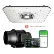 Smart Grow System with AeroLight 100W LED Grow Light, 6-inch AeroZesh Inline Fan, and GrowHub Controller