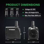 660GPH Submersible Water Pump, 2500L/H 35W aquarium pump