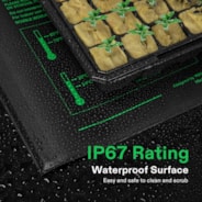 Seedling Heat Mat with Dual Digital Display Thermostat, 20" x 20.75" Black Warm Hydroponic Heating Pad for Seed Germination