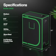 Grow Tent 2x4 S425, 2-4 Plants Use, 600D Light-proof Oxford, 24″ x 48″ x 60″, For Indoor Plants Growing