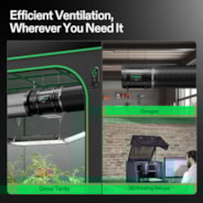 Smart Air Filtration Kit 8″, AeroZesh T8 Inline Fan with E12 Speed Controller, Carbon Filter & Ducting Combo