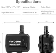 210GPH Submersible Pump(800L/H, 8W)