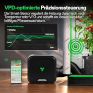 VIVOSUN AeroFlux 1200W PTC-Heizung mit Thermostat, App & VPD, Temperatur- und VPD-Überwachung für ein optimales Growzeltklima