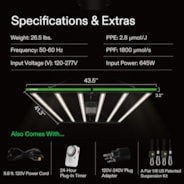 VIVOSUN VSF6450 Foldable LED Grow Light w/Samsung & OSRAM Diodes and 6 Dimming Options