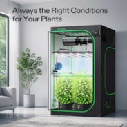 Smart Grow Tent Kit PRO 4x4 Indoor Grow System with 2-in-1 Tunable Spectrum LED Light, Smart GrowHub Automation, Efficient Ventilation & 360° Airflow, 2000D Mylar Tent 48"x48"x80"