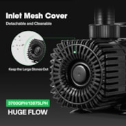 3700 GPH Submersible Water Pump with Barrier Bag, 300W