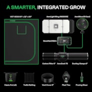 Smart Grow Tent Kit 2x5, 3-Plant Complete System, with WiFi E42A+ Controller, 200W AeroLight Wing LED Grow Light, 6-inch AeroZesh T6 Ventilation Combo, and AeroWave E6 Gen2 Clip-on Fan