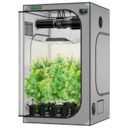 Smart Grow Tent Kit GIY-SGS-G44 4x4, 4-Plant Complete System, with WiFi E42A Controller, 400W AeroLight Wing SE LED Grow Light, and 6-inch AeroZesh G6 Ventilation Combo