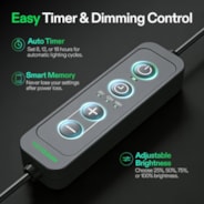 T5 Grow Lights for Indoor Plants, 5000K Full Spectrum 120W (8 x 15W), 2FT LED Plant Light Strip with Timer & Dimming Controller for Seed Starting, 8-Pack