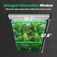 Grow Tent Pro 5x10 P105, 12-20 Plants Use, Large Front Window, 60″ x 120″ x 80″, For Indoor Plants Growing