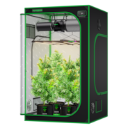 Smart Grow Tent Kit 4x4, 4-Plant Complete System, with WiFi E42A+ Controller, 400W AeroLight Wing LED Grow Light, 6-inch AeroZesh G6 Ventilation Combo