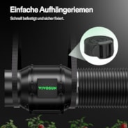 15 cm Smart Abluftset Pro G8 – Rohrventilator, GrowHub E42A+ WLAN-Controller, Aktivkohlefilter & Lüftungsschlauch für Growbox & Hydroponik