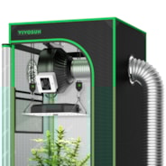 Standard Grow Tent Kit GIY-22 2x2, 1-Plant Complete System, with 100W VS1000 LED Grow Light, and 4-inch Ventilation Combo