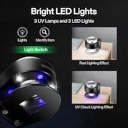 30X Rechargeable Loupe Magnifier with Optical Glass Lens and Lights