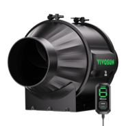 AeroZesh T4 Inline Fan 4″ with E12 Speed Controller, PWM-Controlled EC Fan for Grow Tent Ventilation