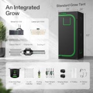 Complete Grow Tent Kit 2.3x2.3 Indoor Grow System with GrowHub WiFi Controller, Efficient Ventilation & Full-Spectrum LED Grow Light, 1680D Mylar Lightproof Tent 28"x28"x63"