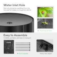 Collapsible Rain Barrel, 53 Gallon, Black