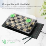 Seedling Combo w/ 6-Pack 10"x20.75" Heat Mat and 6-Pack Seed Starter Trays