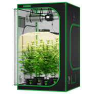 Starter Grow Tent Kit, 4 × 4ft 4-Plant System, WiFi-Controlled Grow System with Full Spectrum LED Grow Light, Automatic Ventilation, GrowHub Outlet A22 with Temperature and Humidity Sensor