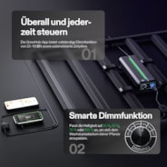 LumaLight 500W LED Pflanzenlampe, Vollspektrum Grow Lampe mit tiefer Canopy-Durchdringung, 120 x 120 cm, GrowHub kompatibel