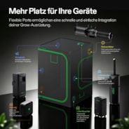 Growbox S558 150 x 150 x 200 cm Indoor Grow Tent 1680D Oxford-Gewebe Hochreflektierendes Mylar und stabile Metallstangen