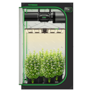 Smart Grow Tent Kit 4x4 Complete Indoor Grow System with Smart Controller, Full-Spectrum LED Grow Light & Ventilation Automation System, 1680D Mylar Tent 48"x48"x80"