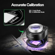 30X Rechargeable Loupe Magnifier with Optical Glass Lens and Lights