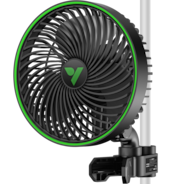 AeroWave E6 Gen2, Grow Tent Clip Fan 6”, EC Motor, Smart Control, Powerful Oscillating Fan, Black