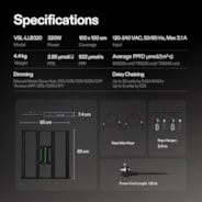 LumaLight Lampe de culture LED 320 W, lumière pour plantes d'intérieur à spectre complet avec pénétration profonde de la canopée, couverture de 3 x 3 pieds, GrowHub Compatible