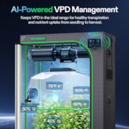 Smart AI Grow Tent System 4x2 Indoor Smart Grow System with Self-Learning AI Controller, Dynamic Airflow & Tunable Spectrum, Automated Climate Control, 2000D Mylar Tent 48"x24"x72"