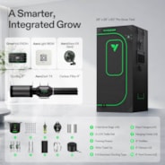 Smart Grow Tent Kit PRO 2.3x2.3 Indoor Grow System with 2-in-1 Tunable Spectrum LED Light, Smart GrowHub Automation, Efficient Ventilation & 360° Airflow, 2000D Mylar Tent 28"x28"x63"