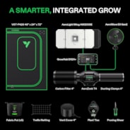 Smart Grow Tent Kit Pro 2x4, 2-Plant Complete System, with WiFi E42A+ Controller, 200W AeroLight Wing LED Grow Light, 4-inch AeroZesh T4 Ventilation Combo, and AeroWave E6 Gen2 Clip-on Fan