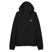 Vivosun Hoodie M, Pocket Design, Letter Graphic with V Slogan, Black