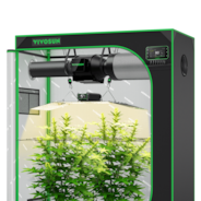 Smart Grow Tent Kit, 4 × 2ft 2-Plant System, WiFi-Integrated Automatic Grow System with Full Spectrum LED Grow Light, Efficient Ventilation System with GrowHub E42A+ Controller