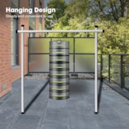 8-Layer Mesh Drying Rack Hanging Design with Green Zippers