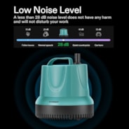 850GPH 60W Submersible Pump for Fish Tank, Pond, Aquarium, Hydroponic Systems with 5ft Power Cord and 4 Nozzles