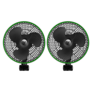 AeroWave E9 Clip-on Fan, EC Motor, Auto Oscillation Fan, Air Circulator For Grow Tent, 2 Pack