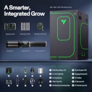 Smart AI Grow Tent System 4x4 Indoor Smart Grow System with Self-Learning AI Controller, Dynamic Airflow & Tunable Spectrum, Automated Climate Control, 2000D Mylar Tent 48"x48"x80"