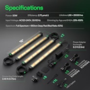 LumaRay Side Lights (8-Bar), Full Spectrum LED Bar Lights, SGS Compatible