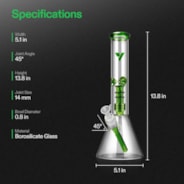 Classic Beaker Bong – Sleek Glass Water Pipe with Dual Filtration & Ice Catcher