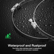 Stainless Steel Air Ducting Clamps, 4/6/8/12 Inch Adjustable Hose Clamps with Worm Drive for Ducting, Heating, Cooling, Exhaust, and Ventilation (Pack of 2)