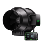 AeroZesh S6 Inline Fan 6″ with E42A Temp. Humidity WiFi Controller, PWM-Controlled EC Fan for Grow Tent Ventilation