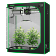 Smart Grow Tent Kit GIY-SK-42 2x4, 2-Plant Complete System, with WiFi E42A Controller, 100W AeroLight LED Grow Light, and 6-inch AeroZesh S6 Ventilation Combo