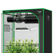 Smart Grow Tent Kit GIY-SGS-52 2x5, 3-Plant Complete System, with WiFi E42A Controller, 200W AeroLight Wing SE LED Grow Light, and 6-inch AeroZesh G6 Ventilation Combo