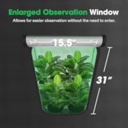 Grow Tent Pro 2.7x2.7 P276, 1-2 Plants Use, Large Front Window, 32″ x 32″ x 63″, For Indoor Plants Growing